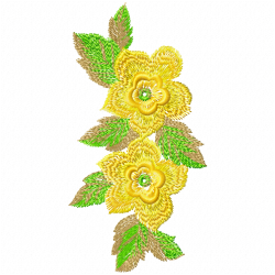 Flowers And Tree Embroidery Design 10